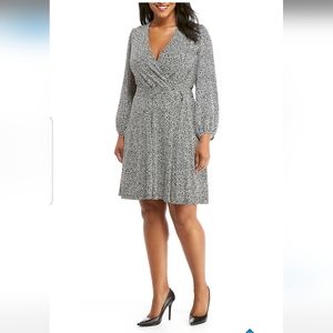 The Limited Women's 2X Black/White Leopard Print Dress